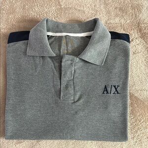 Men's Armany Exchange Gray Polo Shirt